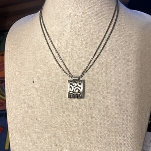 Brighton Deco Lace necklace silver plate